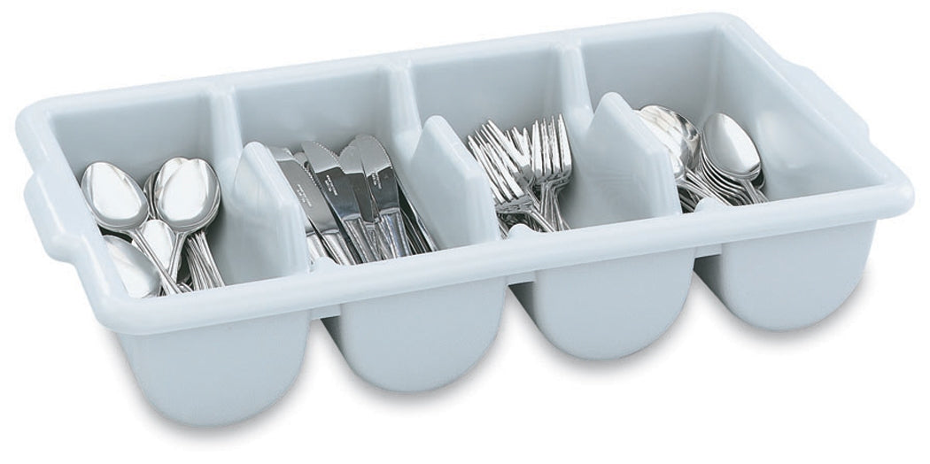 Vollrath Traex Cutlery Tray, 4 Compartment, Grey - 1375-31