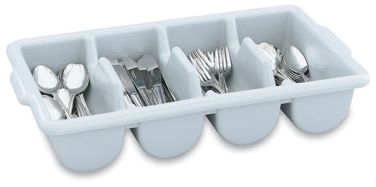 Vollrath Traex Cutlery Tray, 4 Compartment, Grey - 1375-31