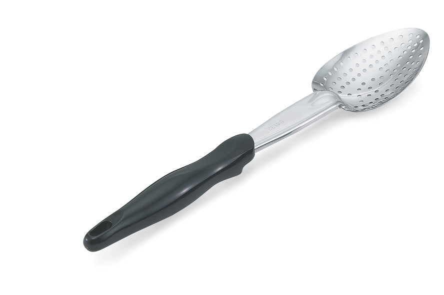 Vollrath Ergo Grip Perforated Basting Spoon, Stainless/Nylon Handle, Black - 64132