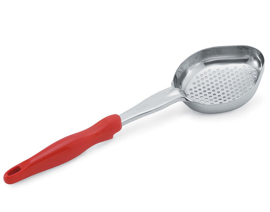 Vollrath Heavy-Duty Color Coded Oval Perforated Spoodle, 8 oz, Orange - 6422865