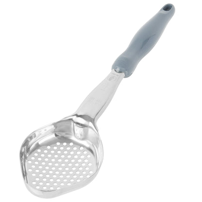 Vollrath Heavy-Duty Color Coded Oval Perforated Spoodle, 4 oz, Grey - 6422445