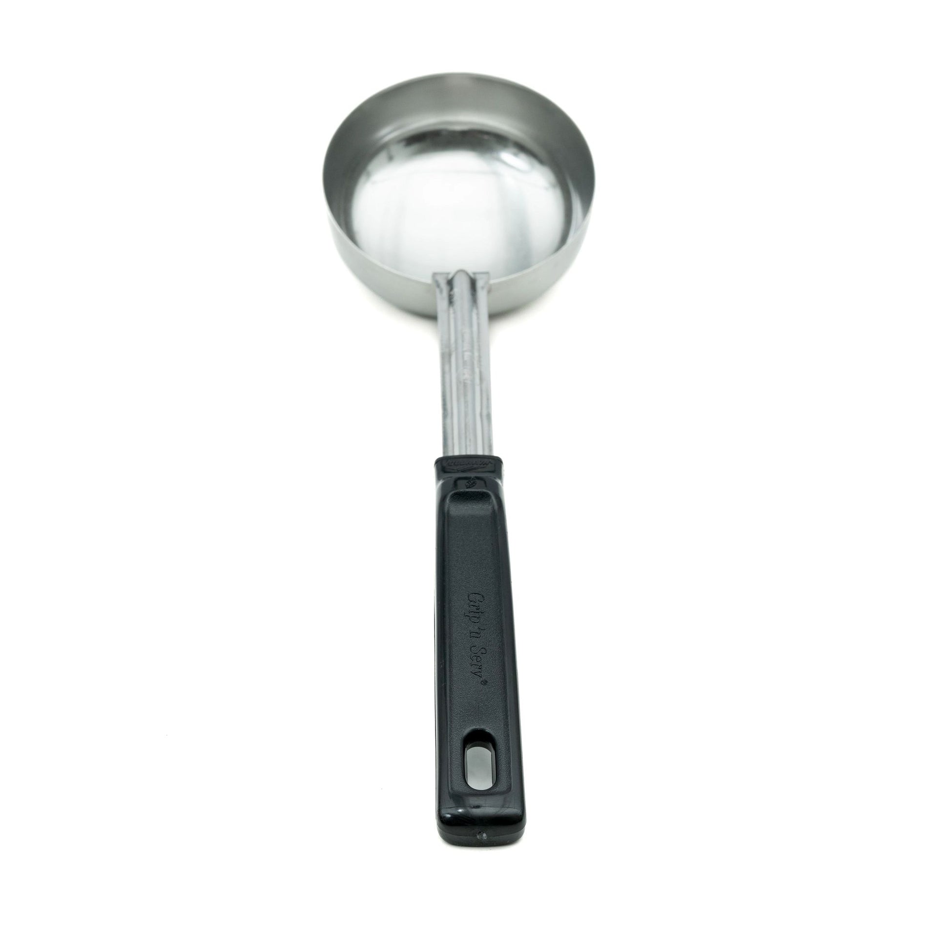 Vollrath Grip N Serve Solid Round Spoodle, 6 oz, Black Handle - 61177