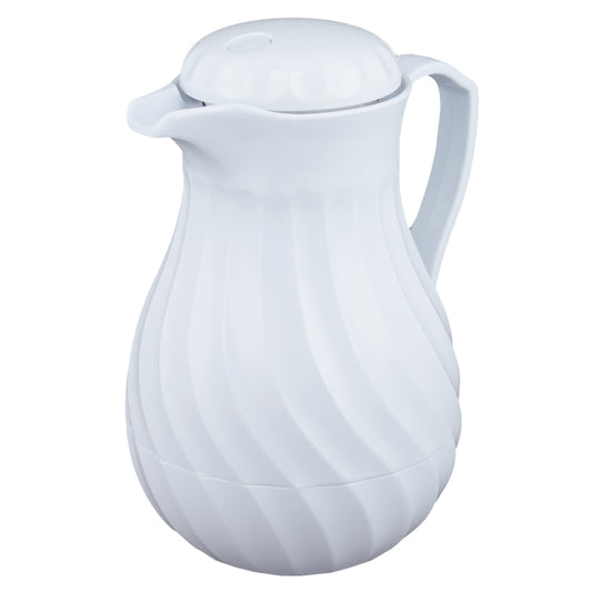 Vollrath SwirlServe Hot-N-Cold Beverage Server, 64 oz, White - 52164