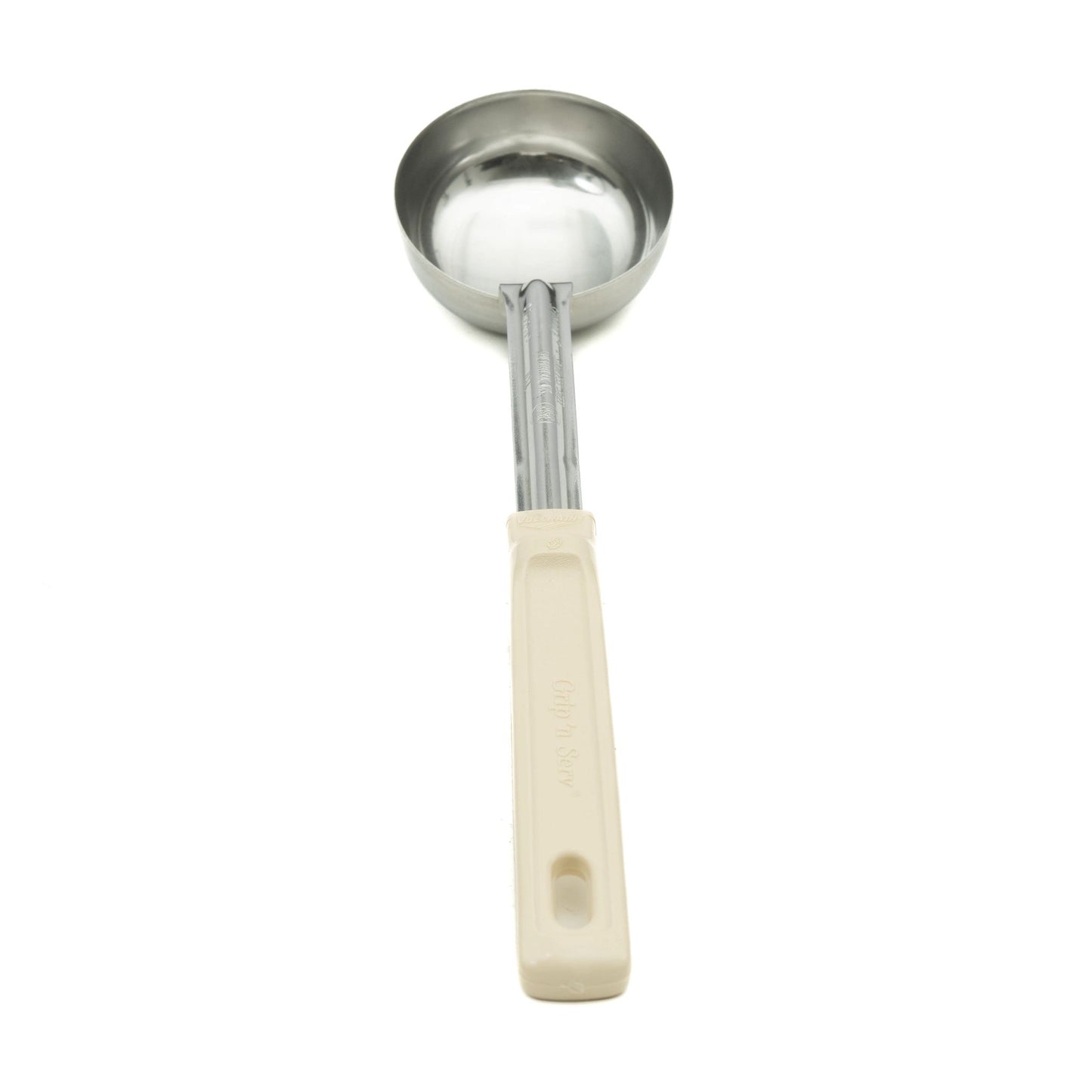 Vollrath Grip N Serve Round Solid Spoodle, Color Coded Handle, 3 oz, Ivory - 62167
