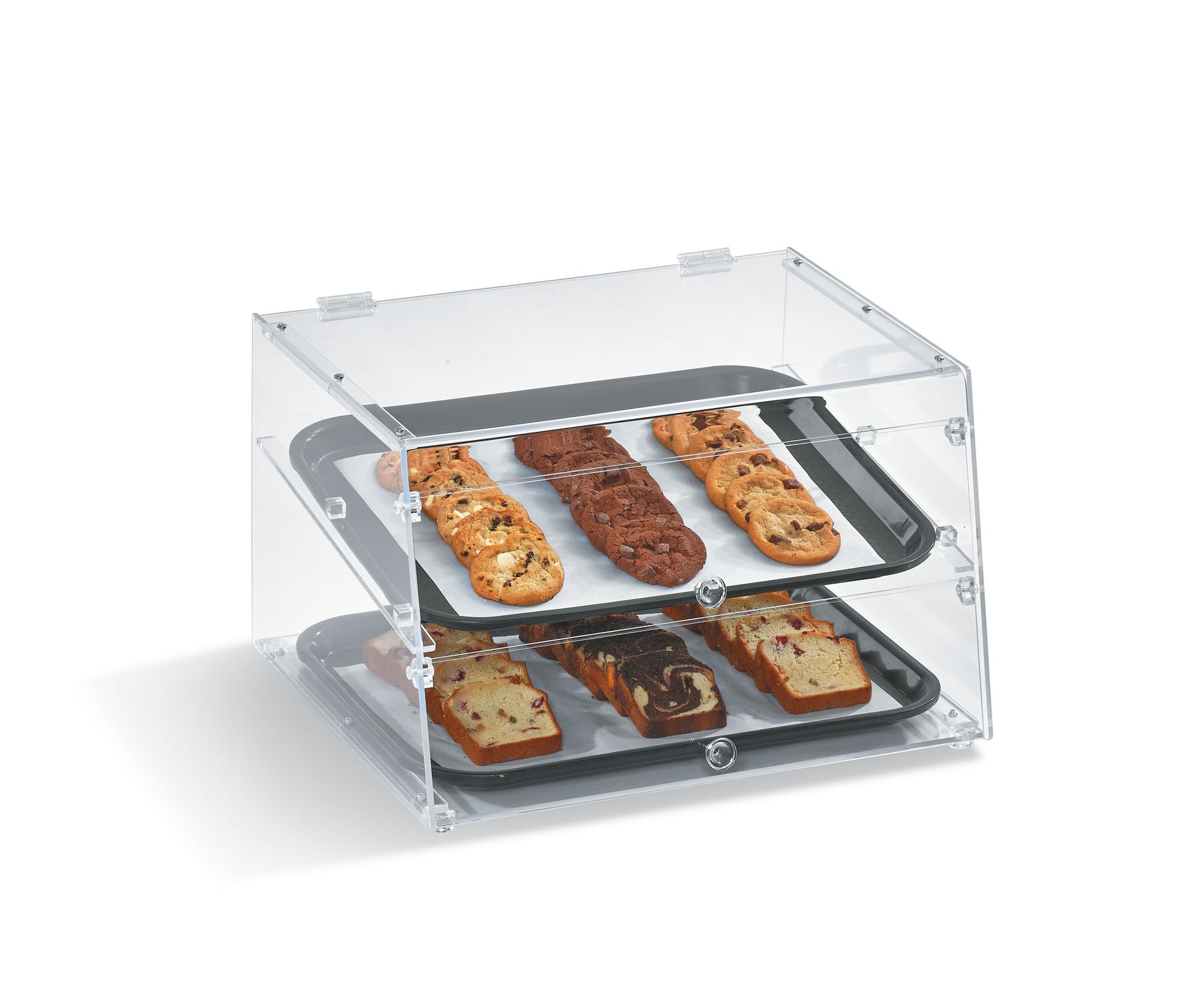 Vollrath Knock Down Bakery Case, 2 Shelf, Front and Rear Doors, Acrylic - KDC1418-2-06