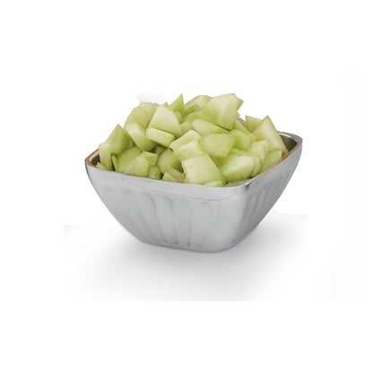 Vollrath Double-Wall Square Fluted Bowl, 1.8 qt, Stainless Steel - 47681