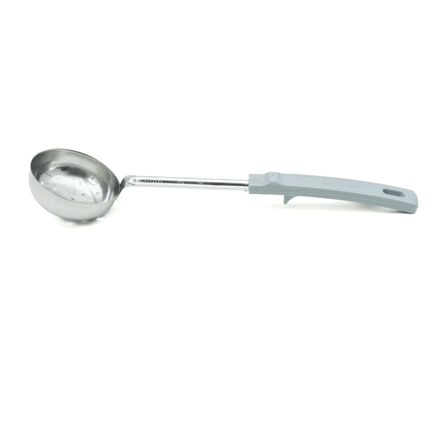 Vollrath Grip N Serve Round Perforated Spoodle, Color Coded Handle, 4 oz, Grey - 62170