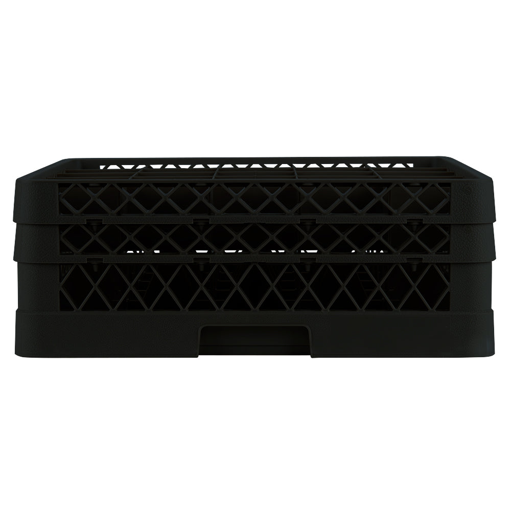 Vollrath Traex Glass Rack w 2 Extenders, 25 Compartment Rack, Black - TR6BB-06
