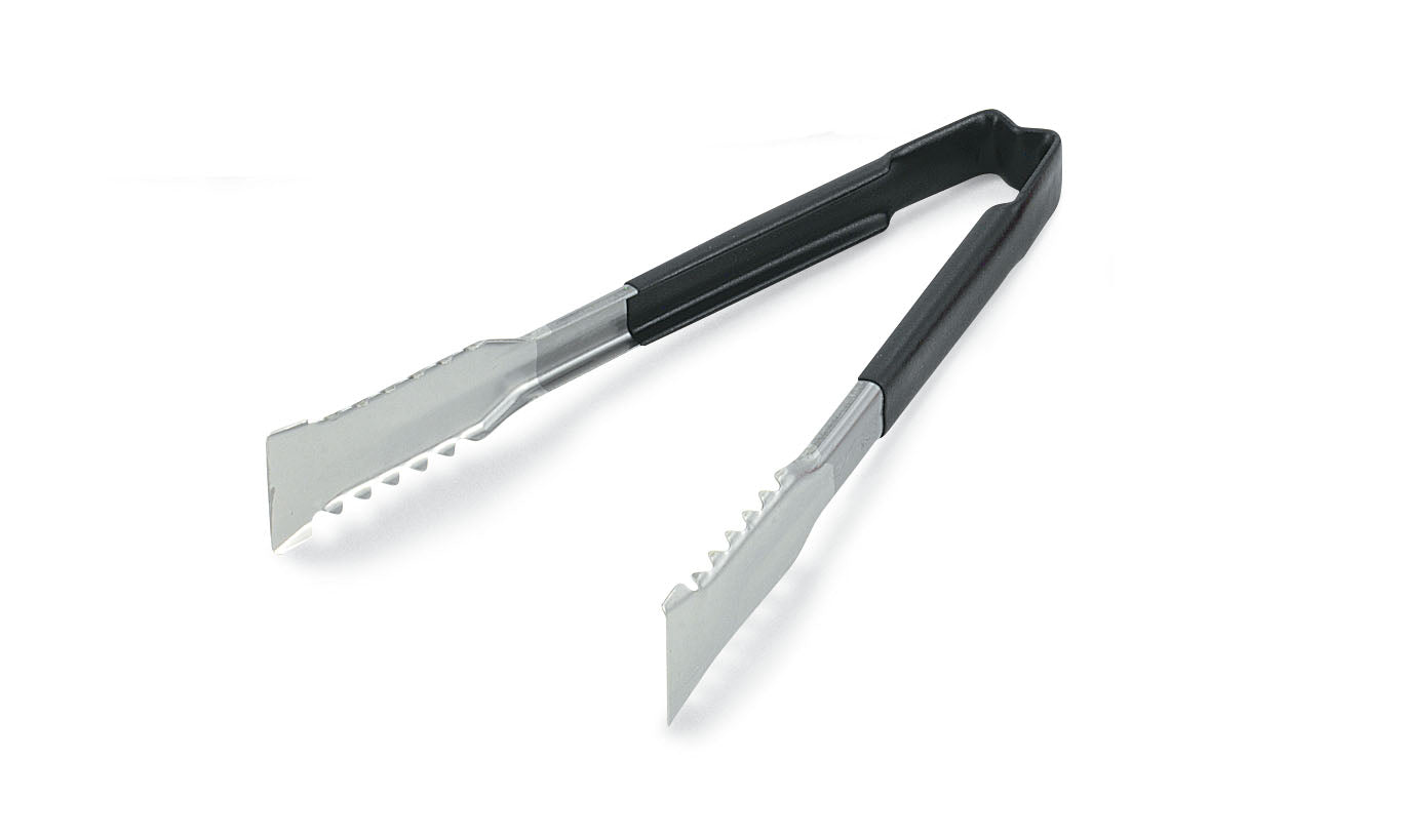 Vollrath VersaGrip Kool Touch One-Piece Tongs, 9.5", Black - 4790920