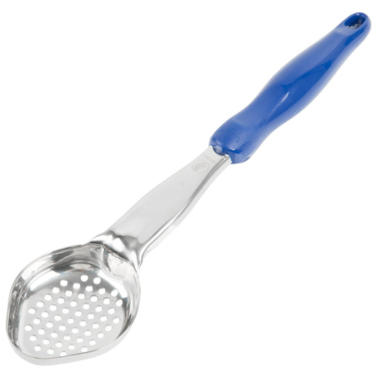 Vollrath Heavy-Duty Color Coded Oval Perforated Spoodle, 2 oz, Blue - 6422230