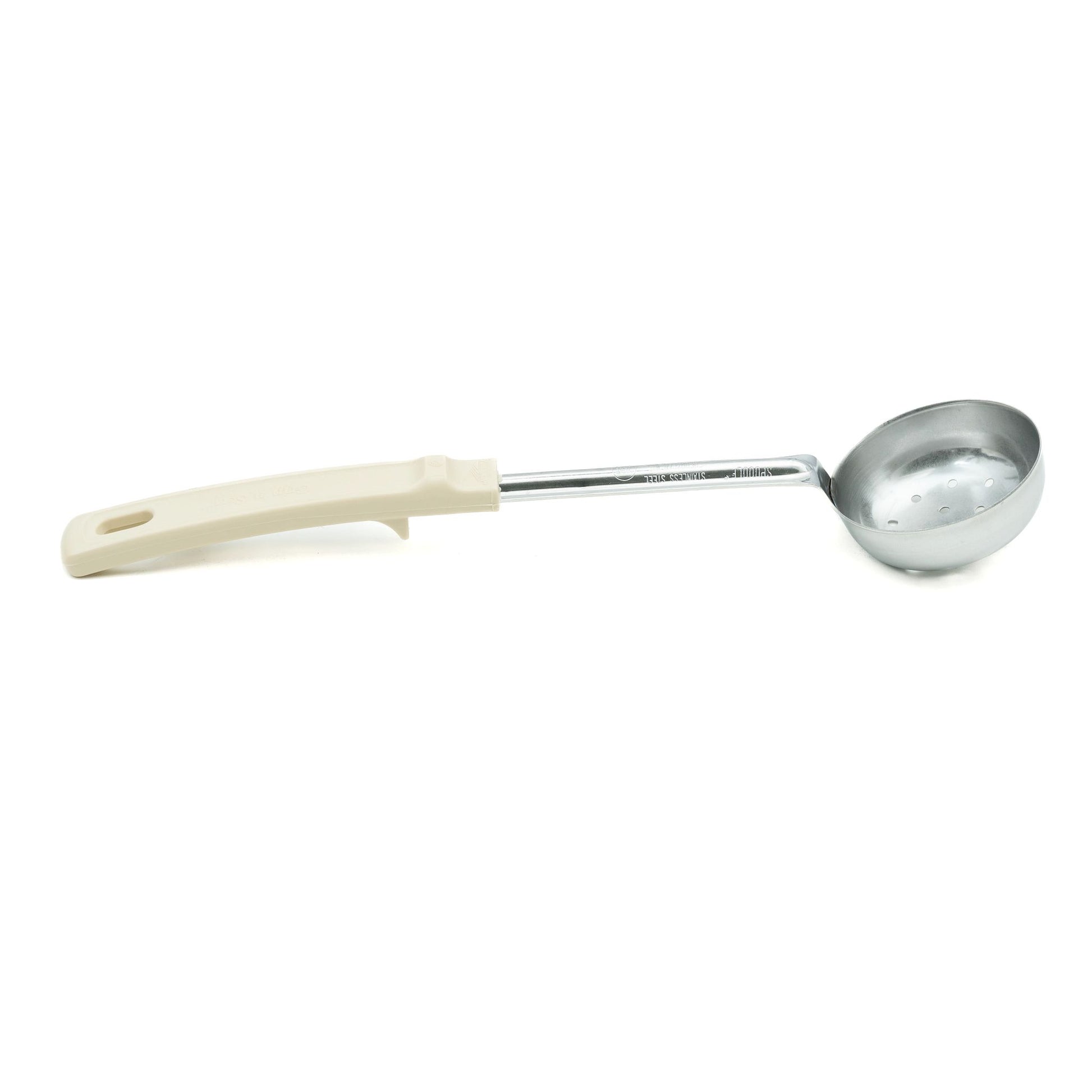 Vollrath Grip N Serve Round Perforated Spoodle, Color Coded Handle, 3 oz, Ivory - 62165