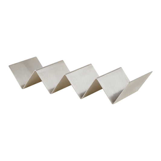 Winco Taco Holder, Brushed Stainless Steel, 11" - TCHS-34