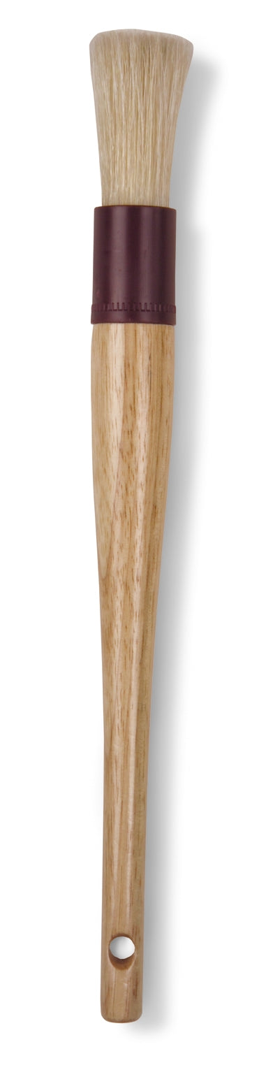 Vollrath Round Pastry Brush, 1", Natural Boar Bristles, Wood Handle, FINAL SALE - 457-0