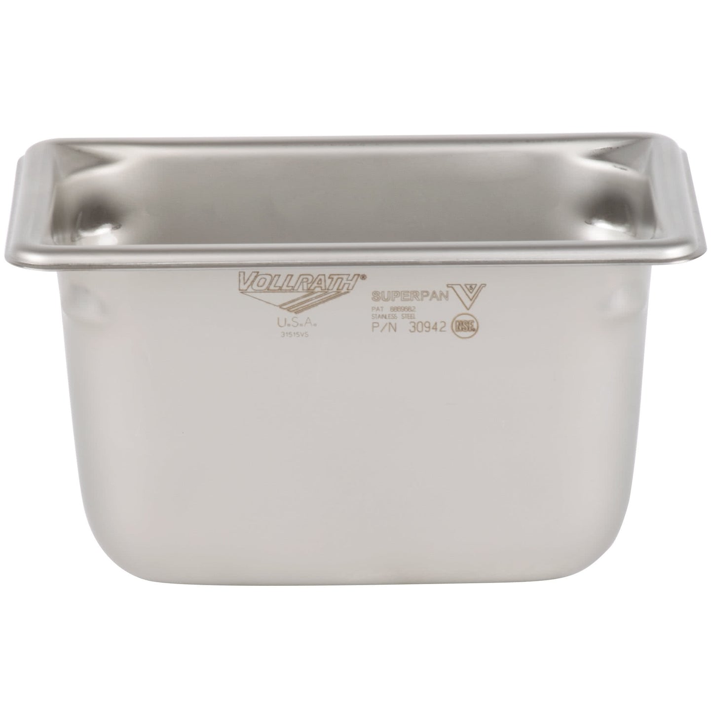 Vollrath Super Pan V 1/9 Size Food Pan, 4" Deep, 22 Gauge Stainless Steel - 30942