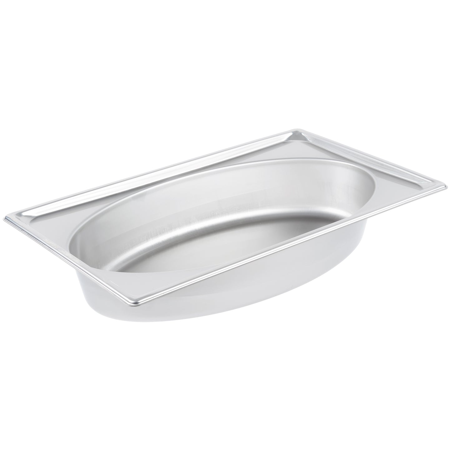 Vollrath Super Pan Full Size Oval Shape Food Pan, 4" Deep, 22 Gauge Stainless Steel - 3101040