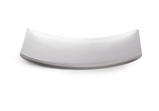 Vollrath Double Wall Curved Platter, 15" x 8.25", Polished Stainless Steel - 46223