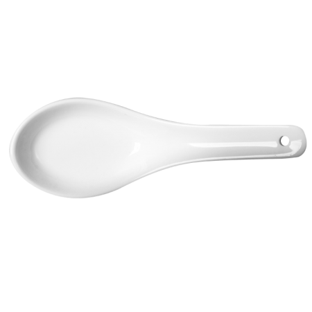 Cameo | Imperial White 5" Spoon w/ hole (1DZ) - ChefEquipment.com