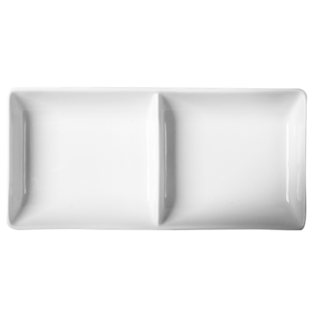 Cameo | Square 2-9" x 4-1/4" Divided Rectangle Dish (1DZ) - ChefEquipment.com