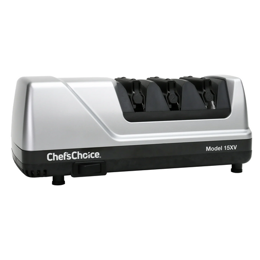 Chef'sChoice | Model 15XV Electric Knife Sharpener, 3 Stages, 15 Degree Edges, 120V, Platinum