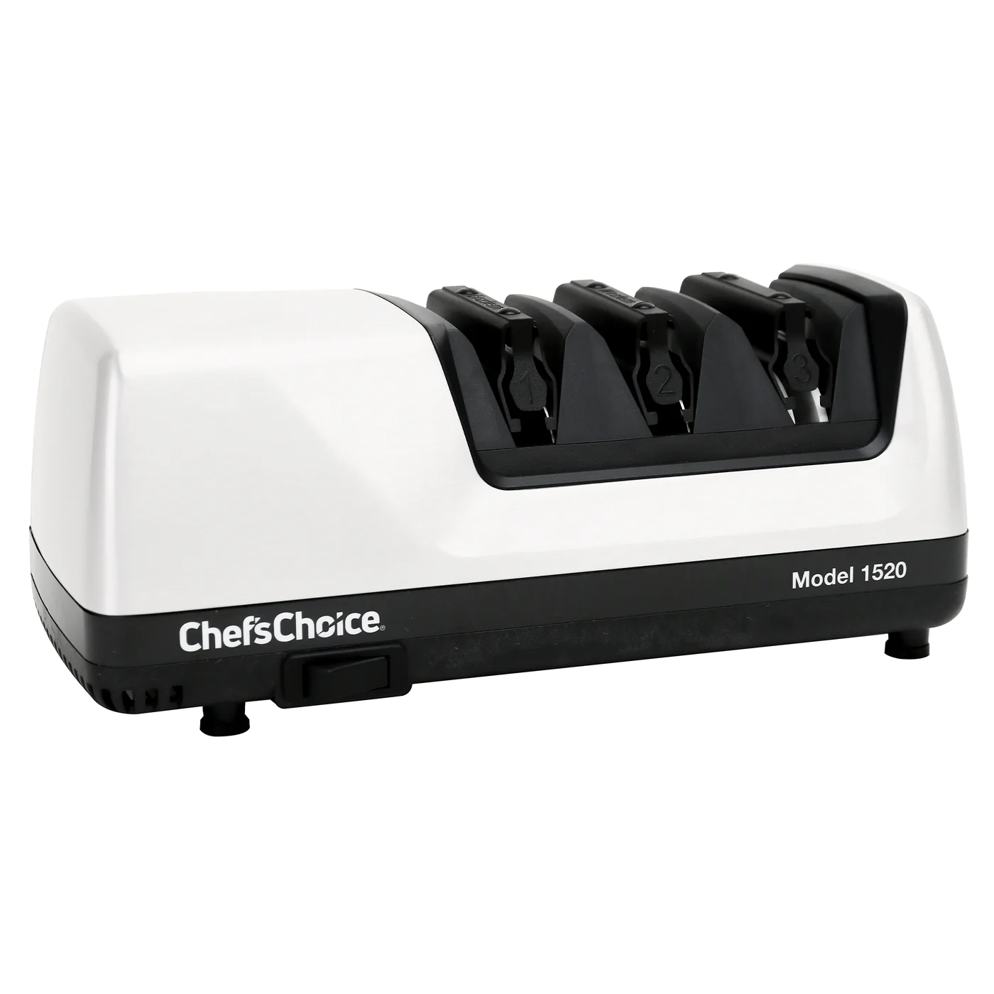 Chef'sChoice | Model 1520 AngleSelect Electric Knife Sharpener, 3 Stages, 15 and 20 Degree Edges, 120V, White