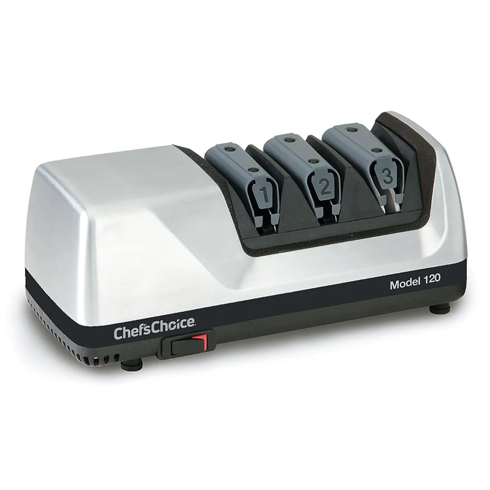 Chef'sChoice | Model 120 Electric Knife Sharpener, 3 Stages, 20 Degree Edges, 120V, White