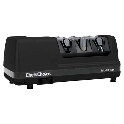 Chef'sChoice | Model 130 EdgeSelect Electric Knife Sharpener, 3 Stages, 20 Degree Edges, 120V, Black