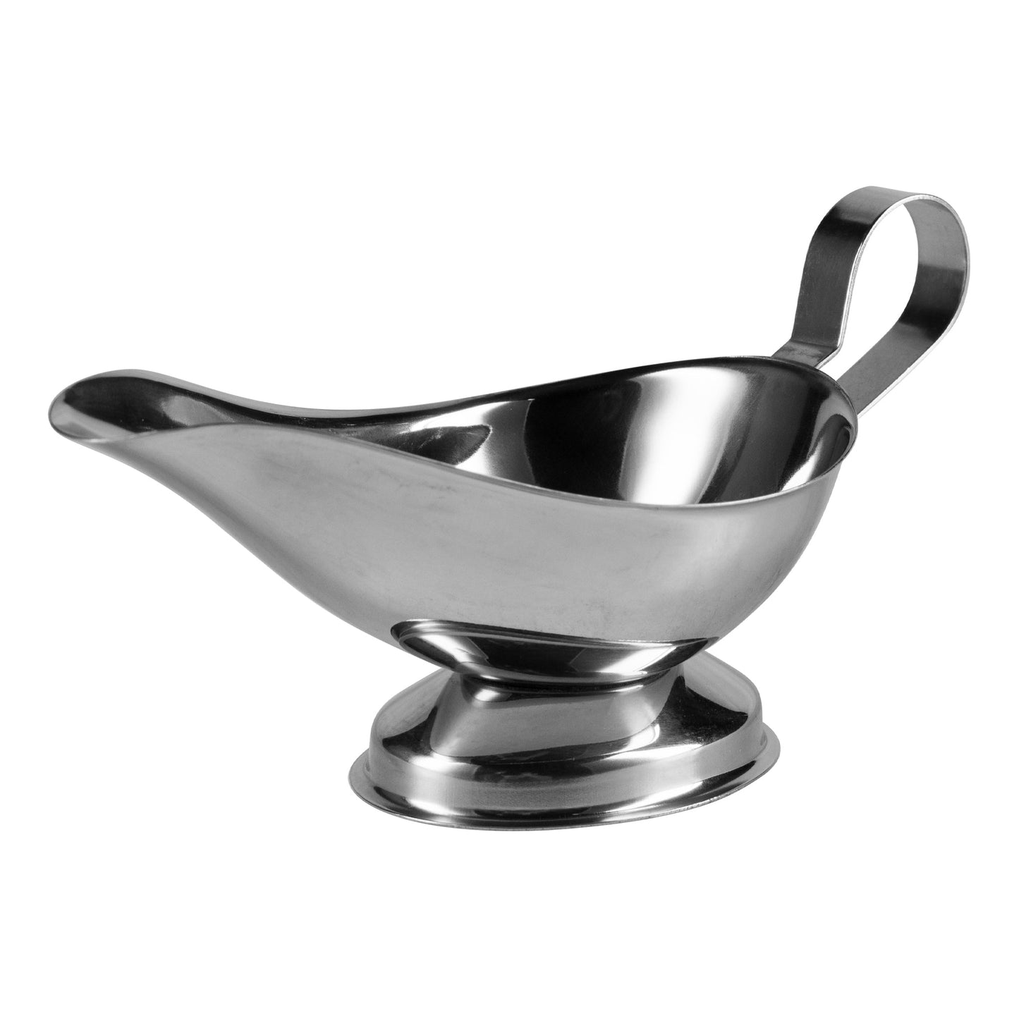 Browne | Gravy Boat w Gadroon Base, 5 oz, Stainless Steel