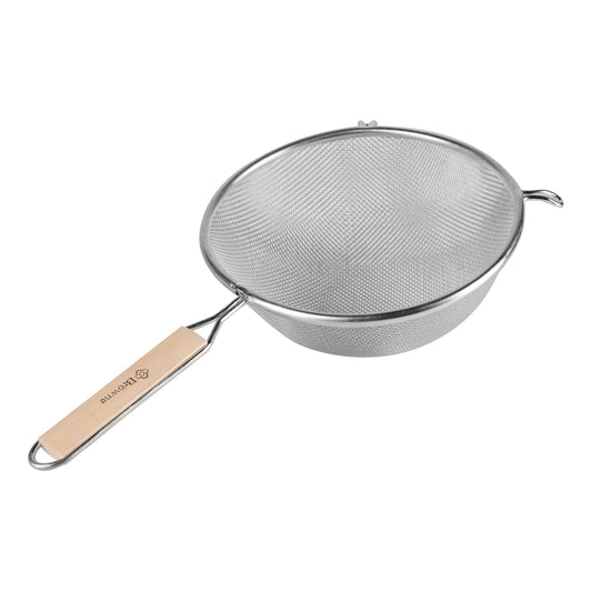 Browne | Single Mesh Medium Strainer, 5.5", Wood Handle