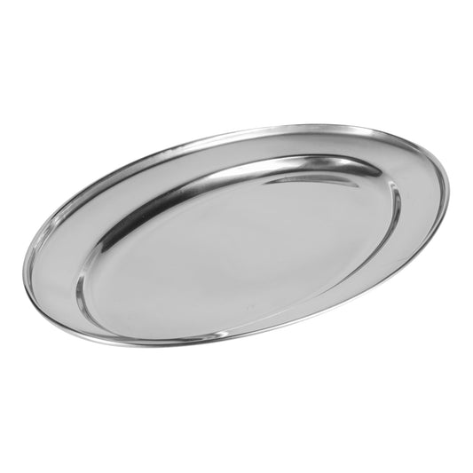 Browne | Oval Platter, 13.5" x 8.5", Stainless Steel