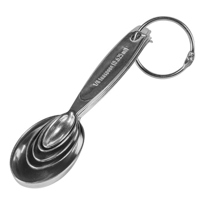 Browne | Cuisipro 5 Piece Measuring Spoon Set, Stainless Steel - ChefEquipment.com