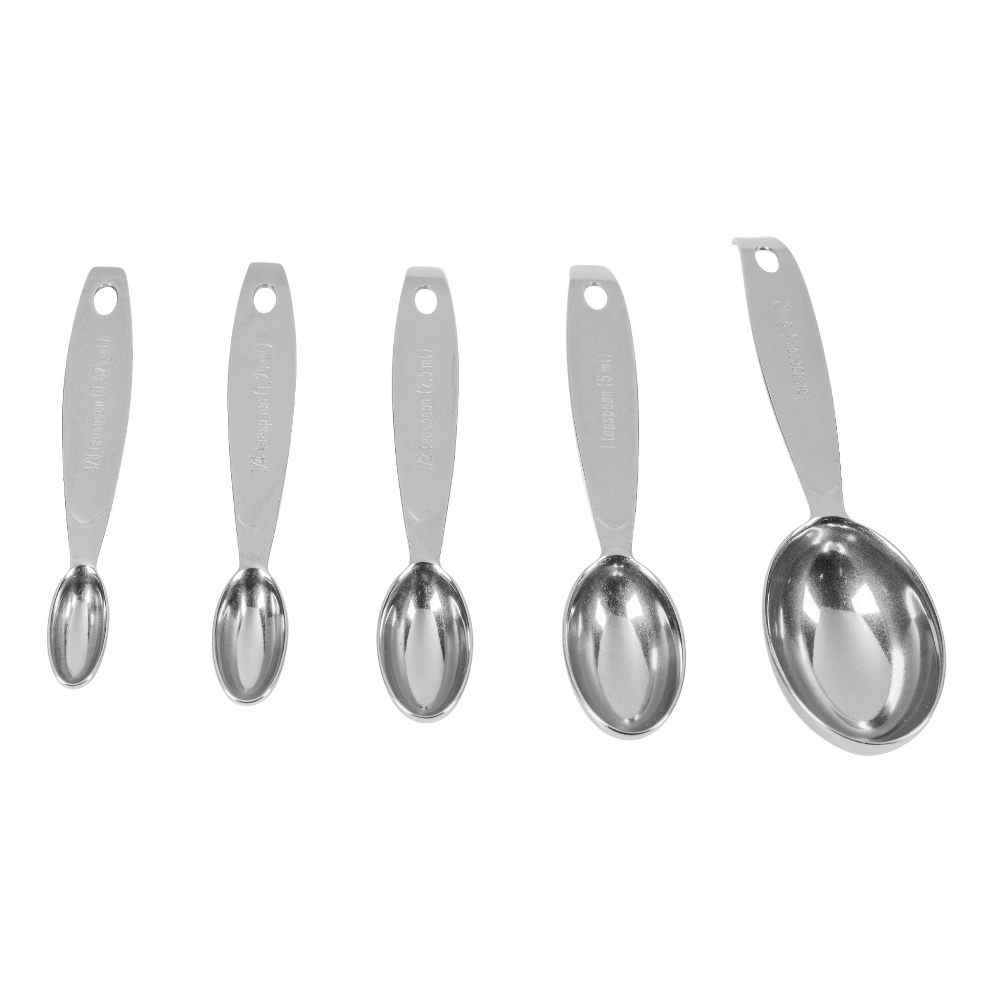 Browne | Cuisipro 5 Piece Measuring Spoon Set, Stainless Steel - ChefEquipment.com