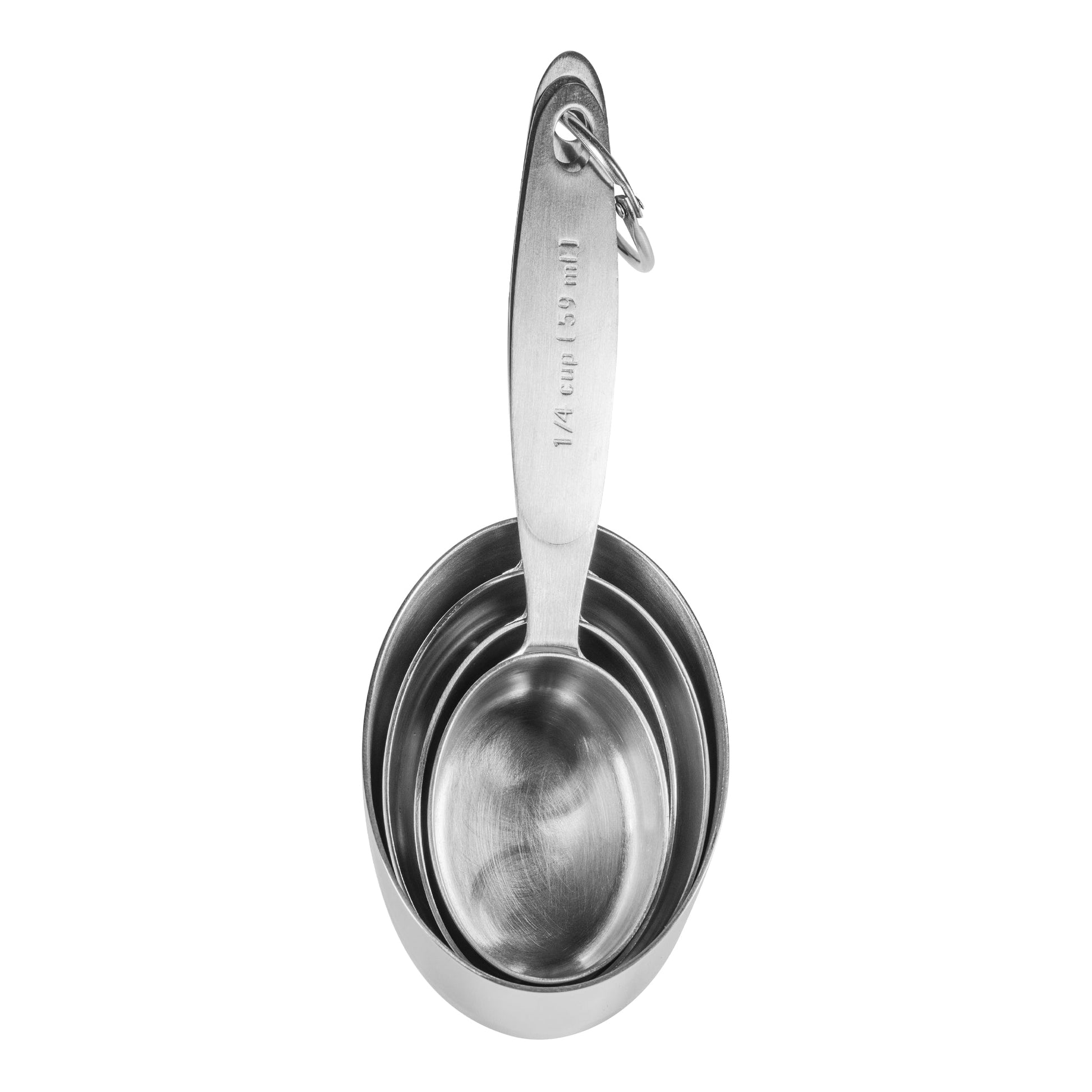 Browne | Cuisipro 4 Piece Measuring Cup Set, Stainless Steel - ChefEquipment.com