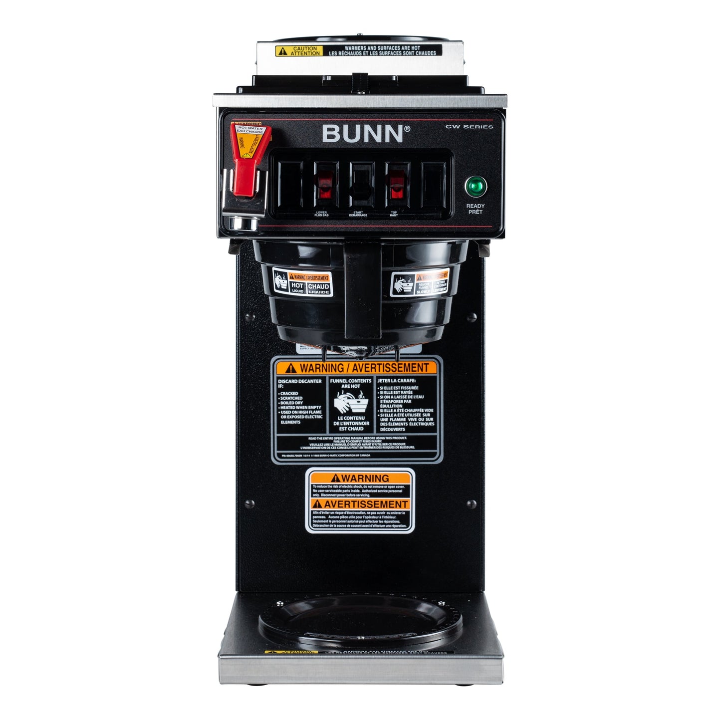 BUNN | CWTF15-2 Coffee Brewer with Faucet, 2 Warmers, Stainless Steel, 120V