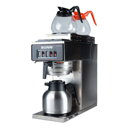 BUNN | VP17-3T Coffee Brewer w 3 Warmers, 12 Cup, Stainless Steel