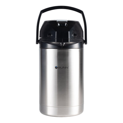 BUNN | Lever Action Airpot Insulated Portable Server, 85 oz, Stainless Steel