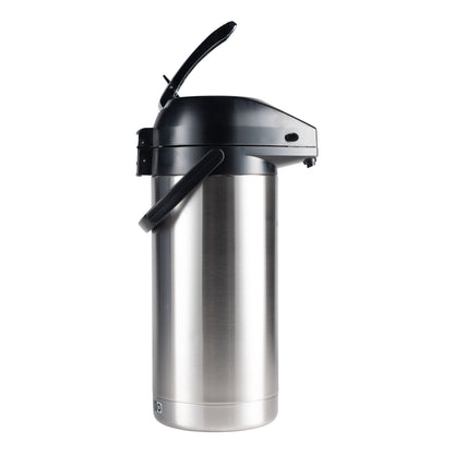 BUNN | Lever Action Airpot Insulated Portable Server, 128 oz, Stainless Steel