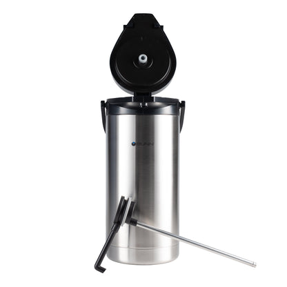 BUNN | Lever Action Airpot Insulated Portable Server, 128 oz, Stainless Steel