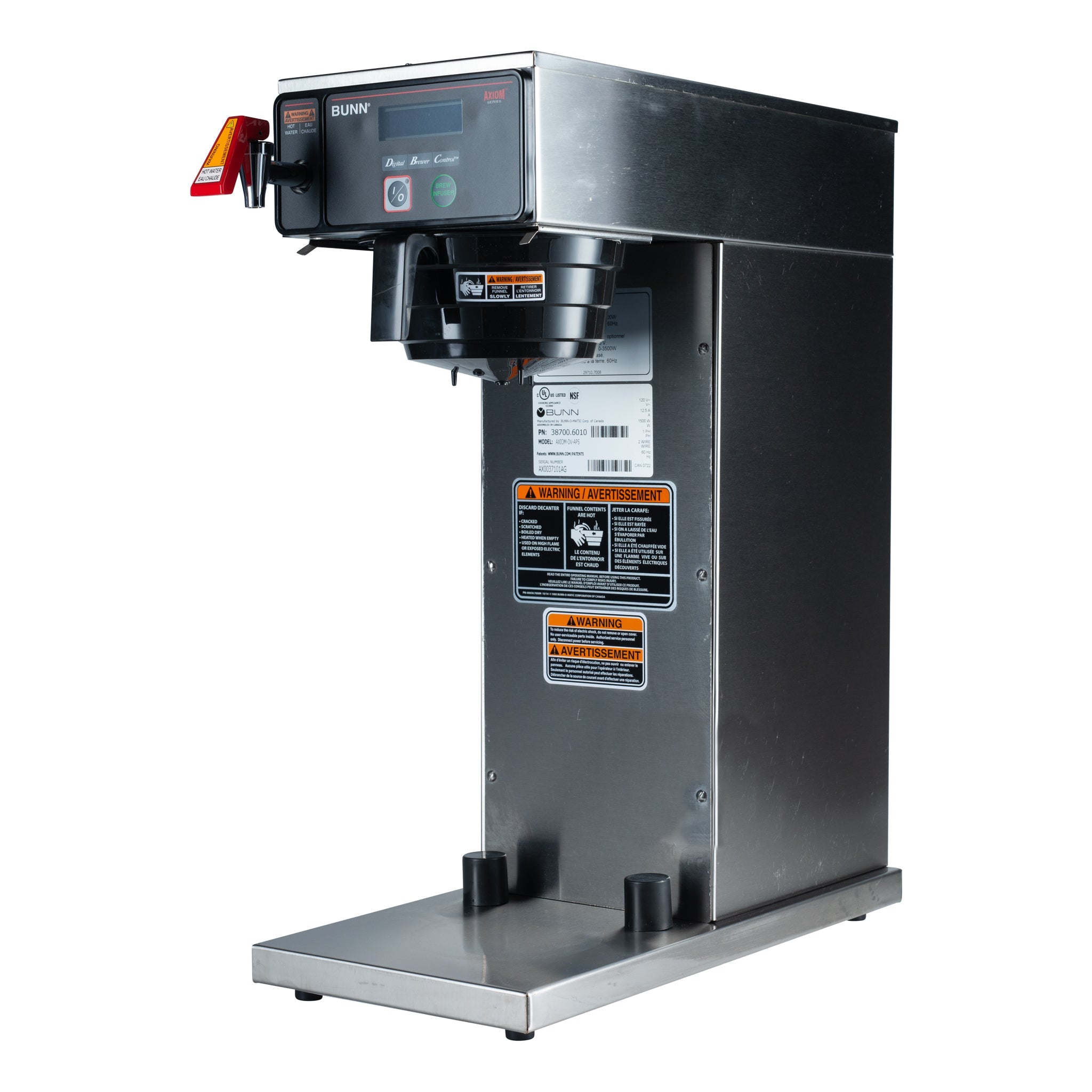 BUNN AXIOM-DV-APS Airpot Dispensed Coffee Brewer with Faucet, Dual