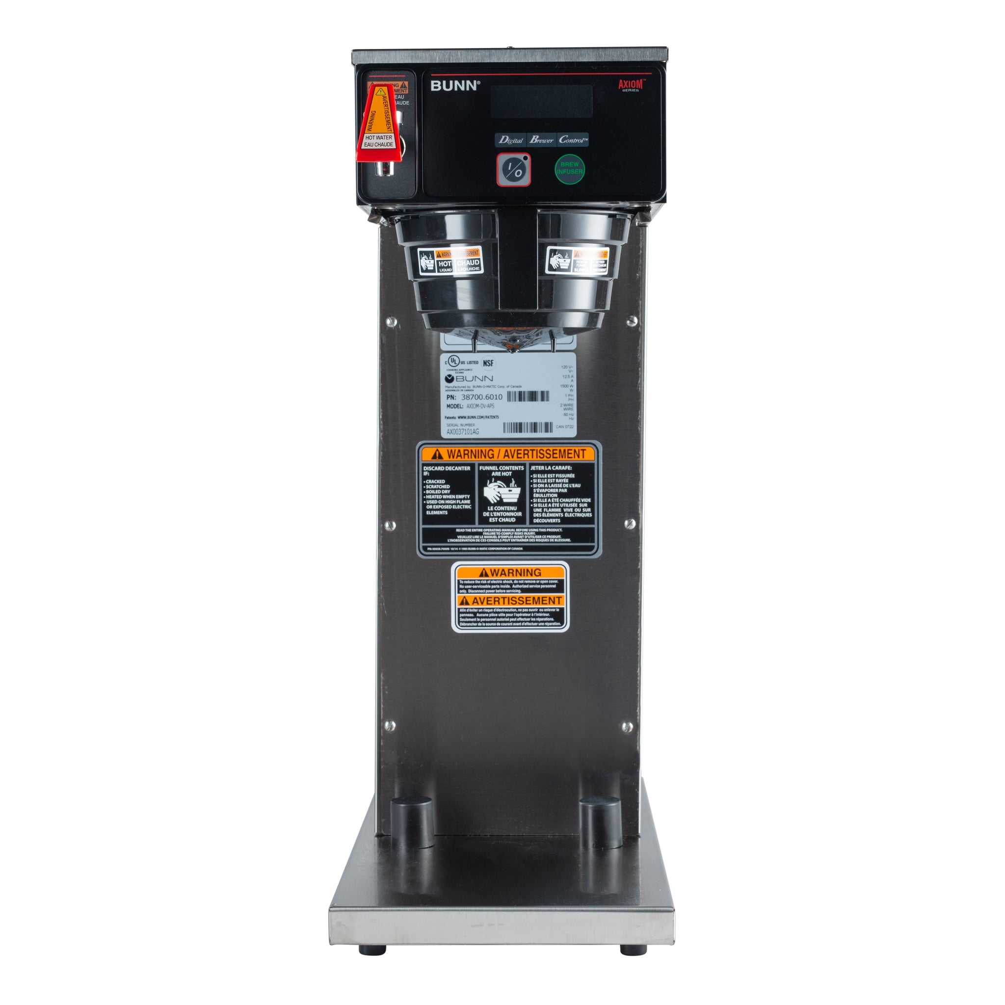 BUNN AXIOM-DV-APS Airpot Dispensed Coffee Brewer with Faucet, Dual