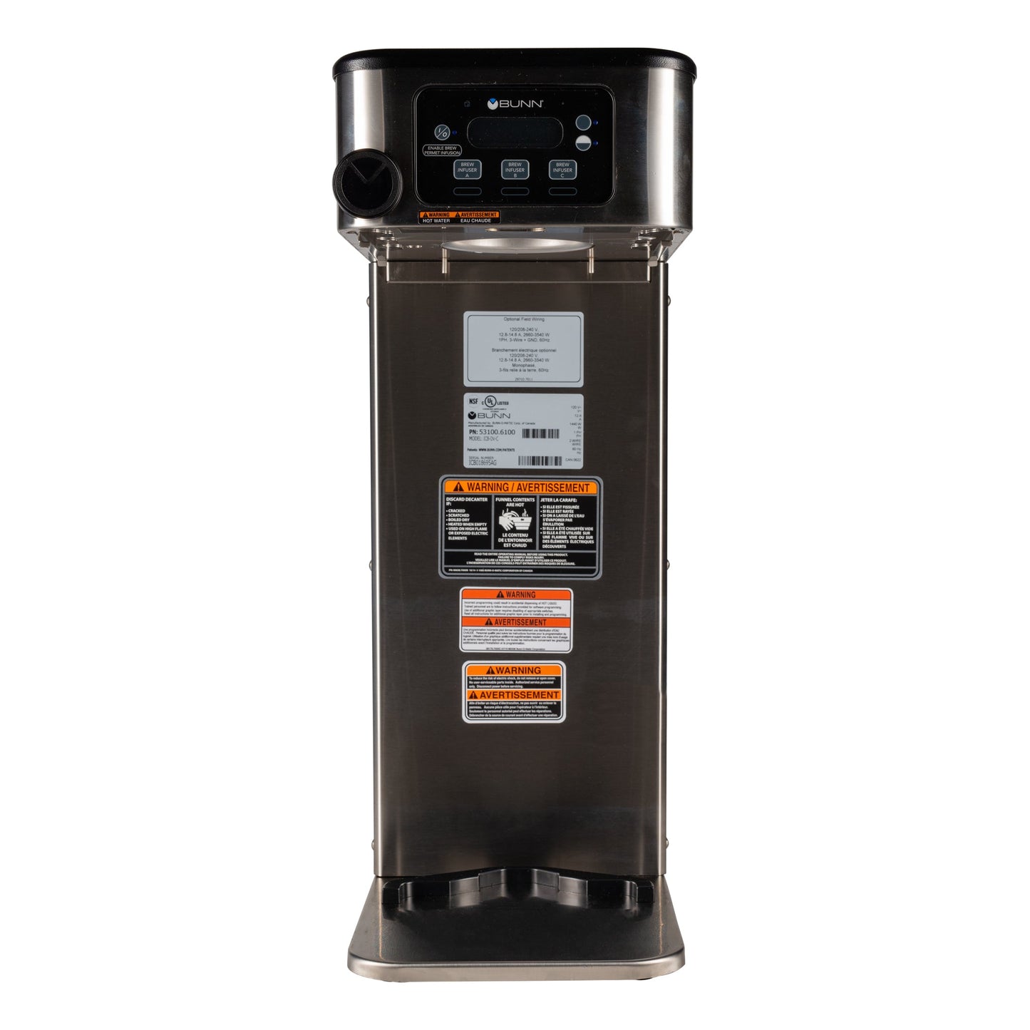 BUNN | ICB-DV Infusion Series Coffee Brewer, Stainless Steel, Dual Volt