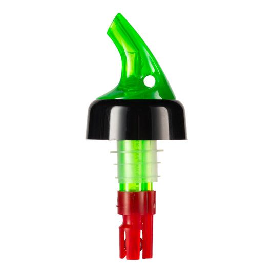 Spill-Stop | Posi-Por 2000 Plastic Pourer w Black Collar, 1 oz, Green