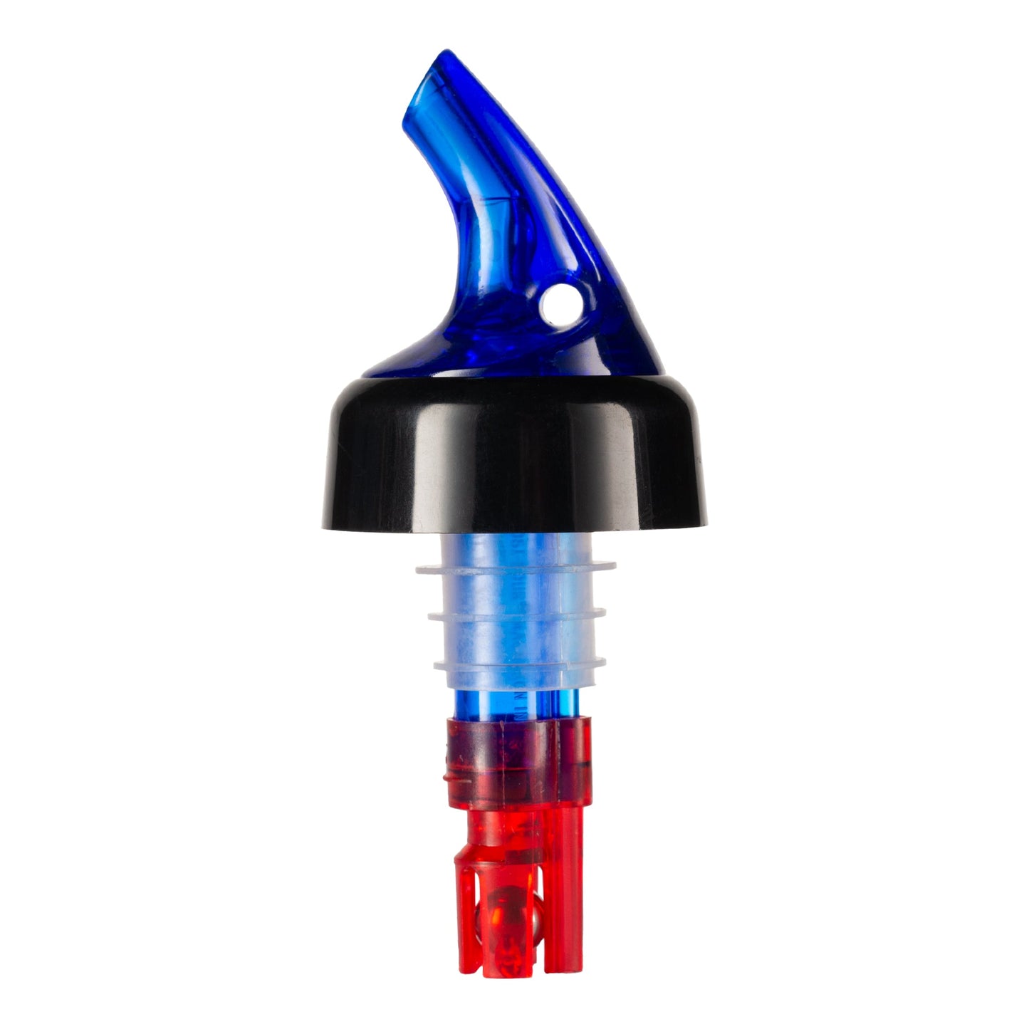 Spill-Stop | Posi-Por 2000 Plastic Pourer w Black Collar, 1 oz, Blue