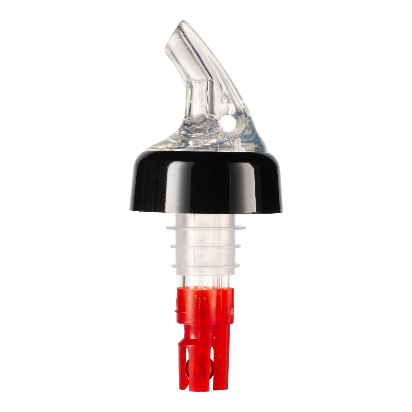 Spill-Stop | Posi-Por 2000 Plastic Pourer w Black Collar, 1 oz, Clear