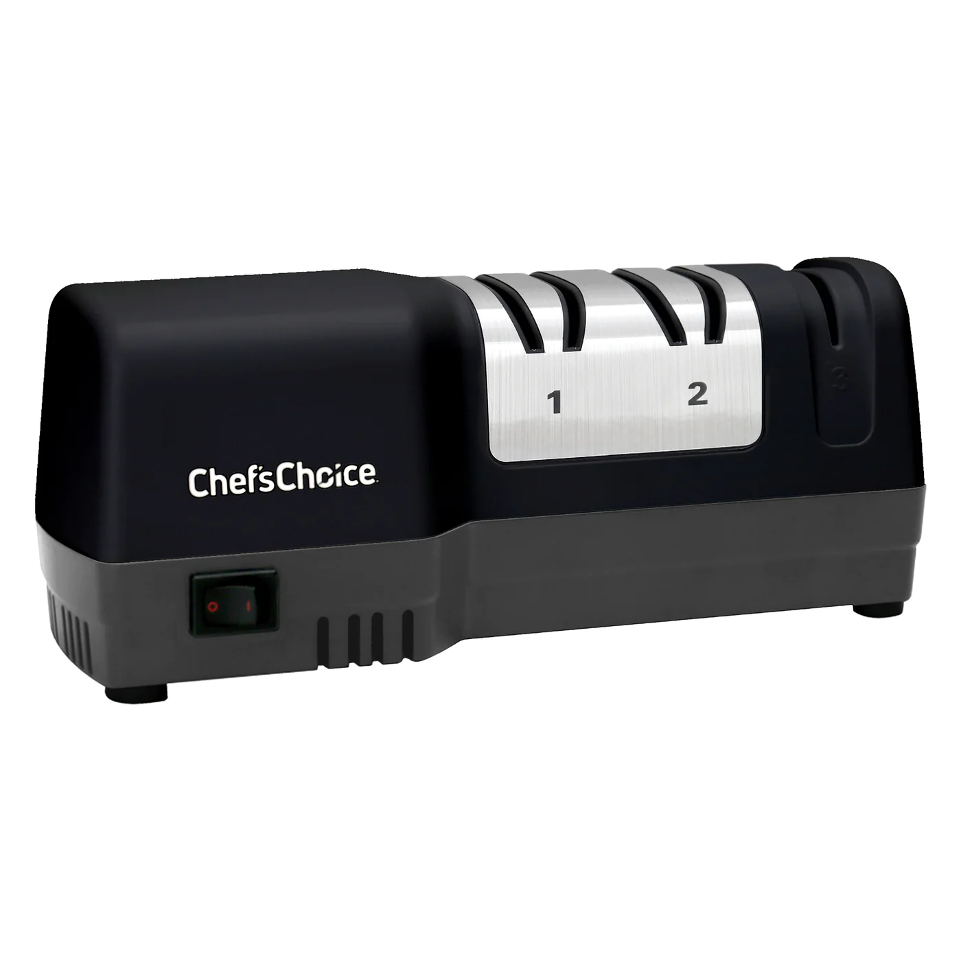 Chef'sChoice | Model 250 Hybrid Electric/Manual Knife Sharpener, 3 Stages, 20 Degree Edges, Black, 120V