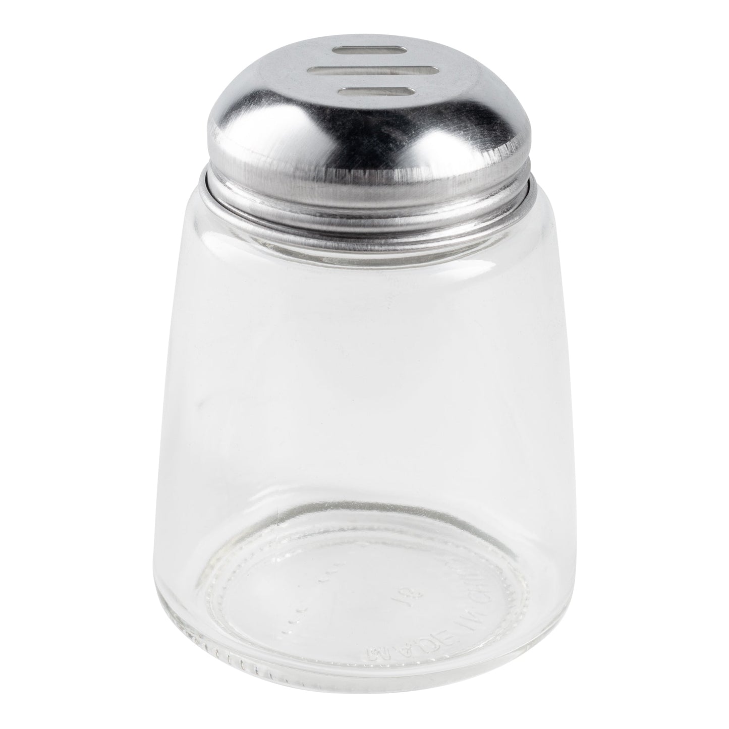 American Metalcraft | Cheese Shaker, Slotted Top, 8 oz, Glass/Stainless Steel