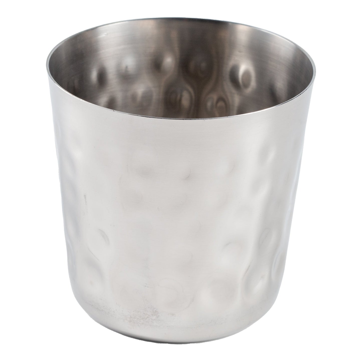 American Metalcraft | Straight Sided Fry Cup, 14 oz, Stainless Steel, Hammered Finish Style