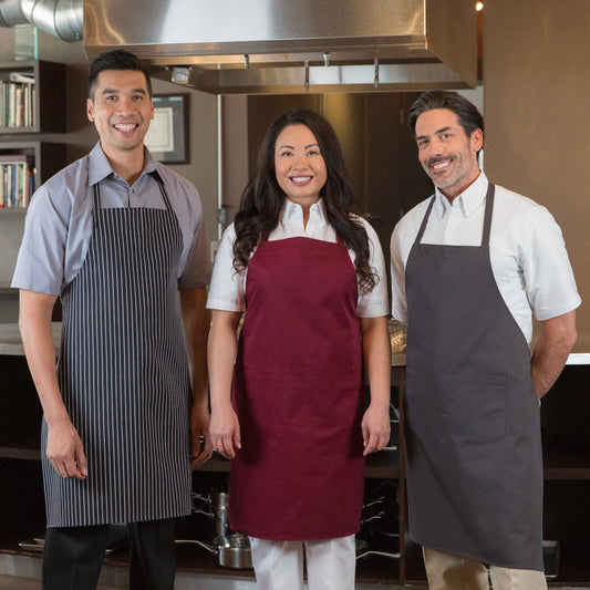 Premium Uniforms | Standard Bib 2 Pocket Apron, Burgundy