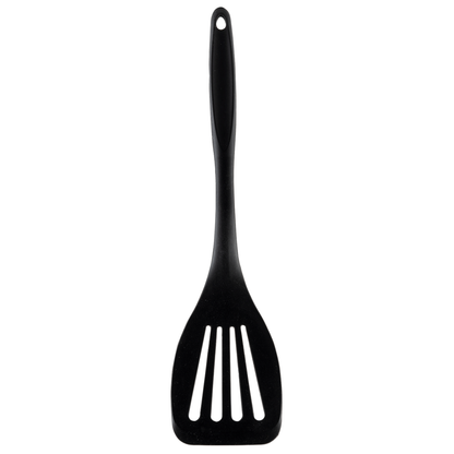 TableCraft | Slotted Spatula Turner, Stainless Steel/Silicone, Black