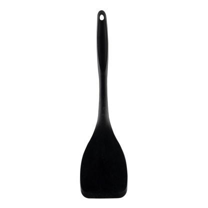 TableCraft | Solid Spatula Turner, Stainless Steel/Silicone, Black