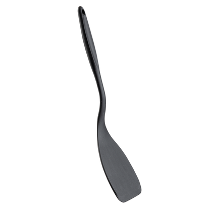 TableCraft | Solid Spatula Turner, Stainless Steel/Silicone, Black